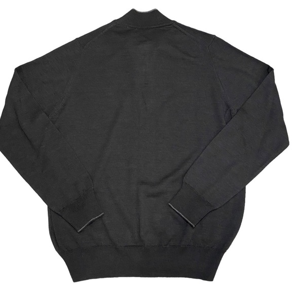 Neiman Marcus Men’s Merino Wool Blend Charcoal Gray Sweater, size Medium - Picture 8 of 8